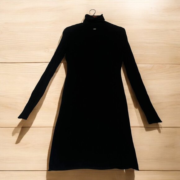 Marciano Black Cozy Dress with Long Sleeves and Turtleneck, Cashmere feel - Picture 7 of 7